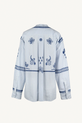 lion shirt - blue oxford