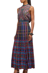 liza dress - tartan border