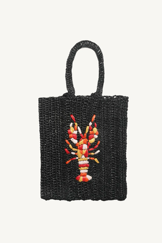 lobster crochet bag - black