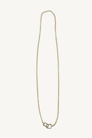 21" brass chain with gold glaze
