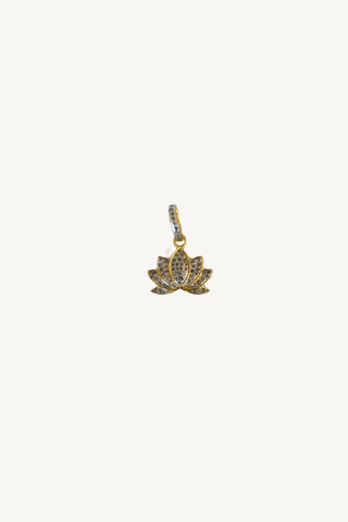 diamond lotus pendant