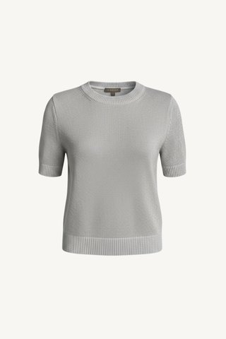 short sleeve sparkle sweater - mist sparkle