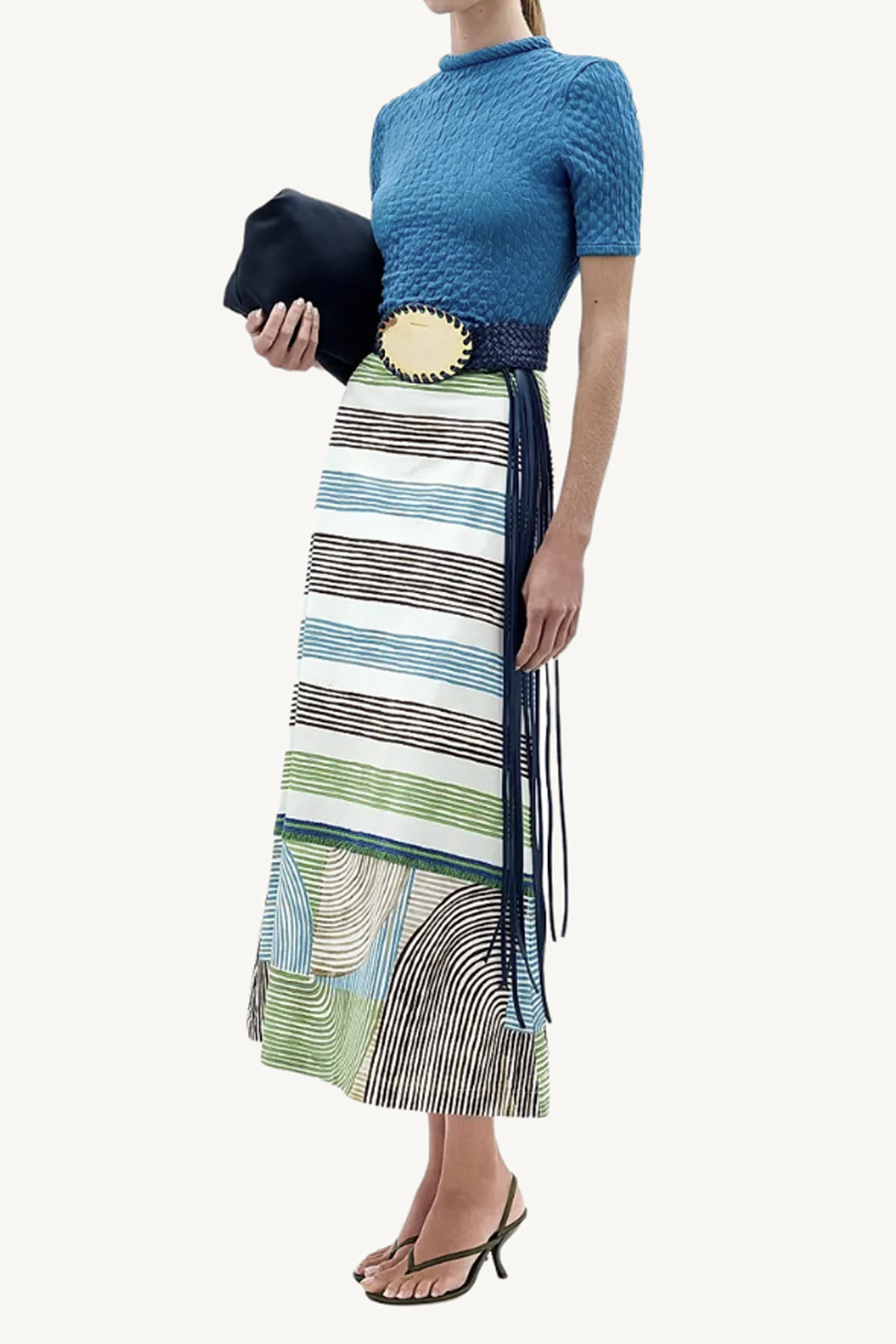 lyla skirt - abstract green print