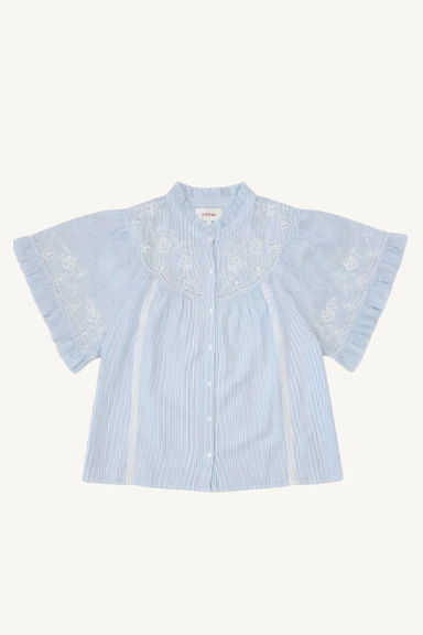 mae shirt - blue white stripe