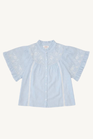 mae shirt - blue white stripe