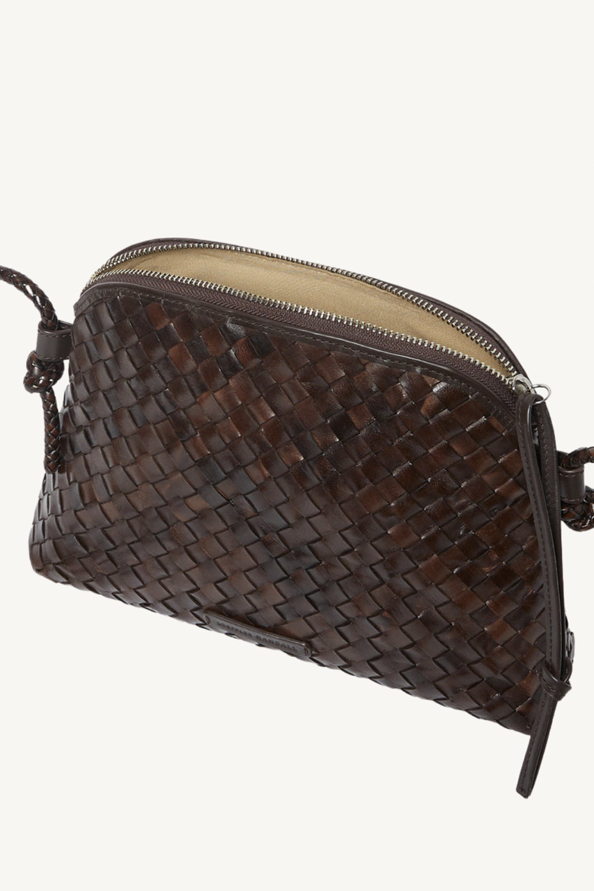 mallory woven crossbody - chocolate