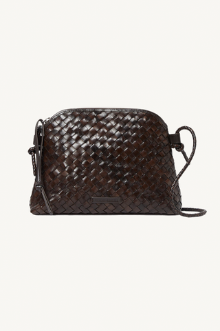 mallory woven crossbody - chocolate