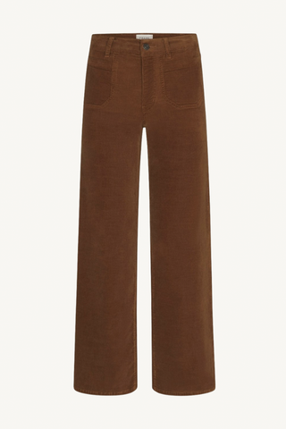 le slim palazzo modernist - brown cord