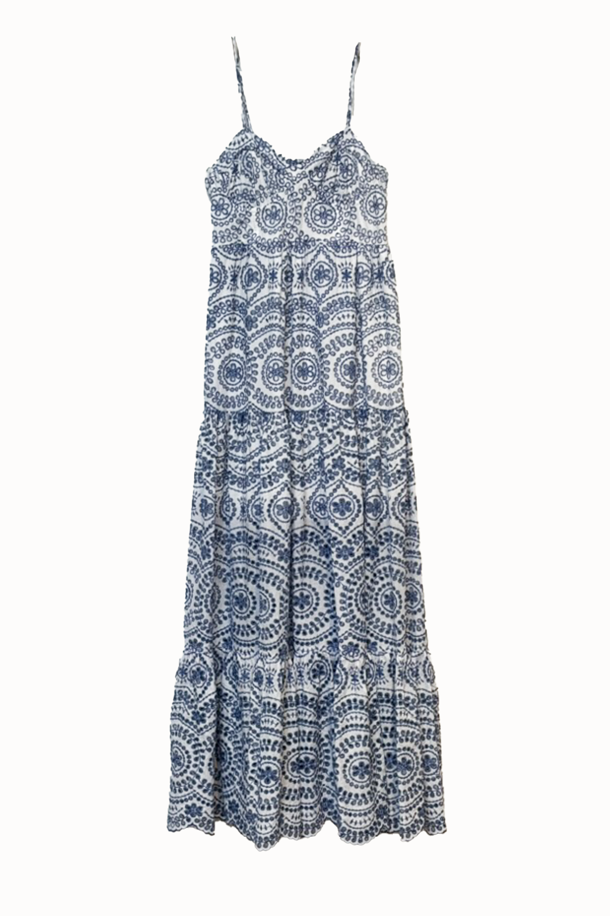 mariana dress - blue embroidered eyelet