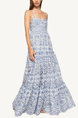 mariana dress - blue embroidered eyelet