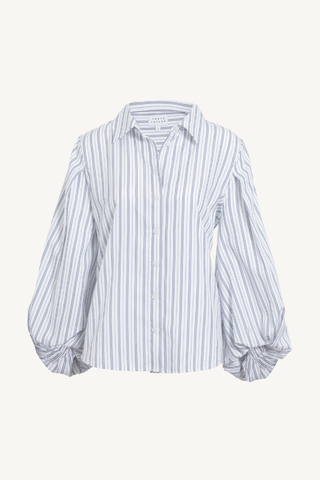 marina stripe top - white/french blue