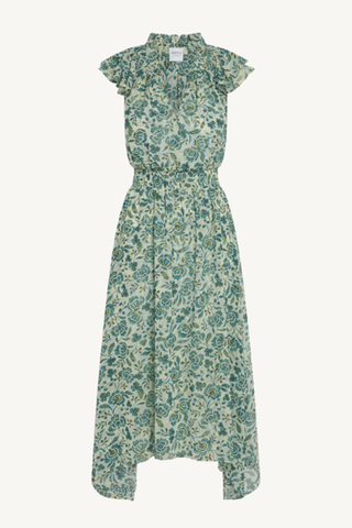 mariposa dress - azure flora