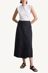 marni wrap skirt - black