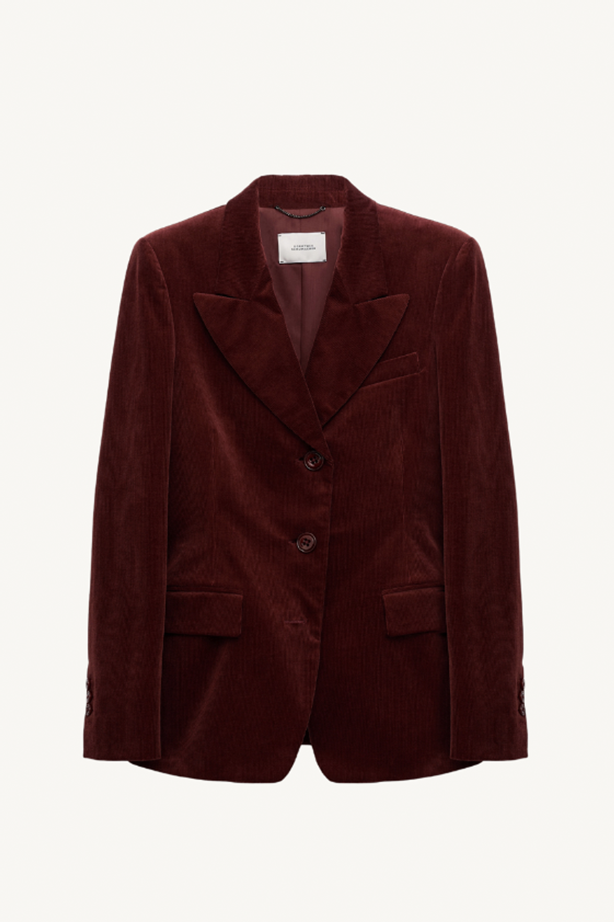 twisted structure jacket - maroon