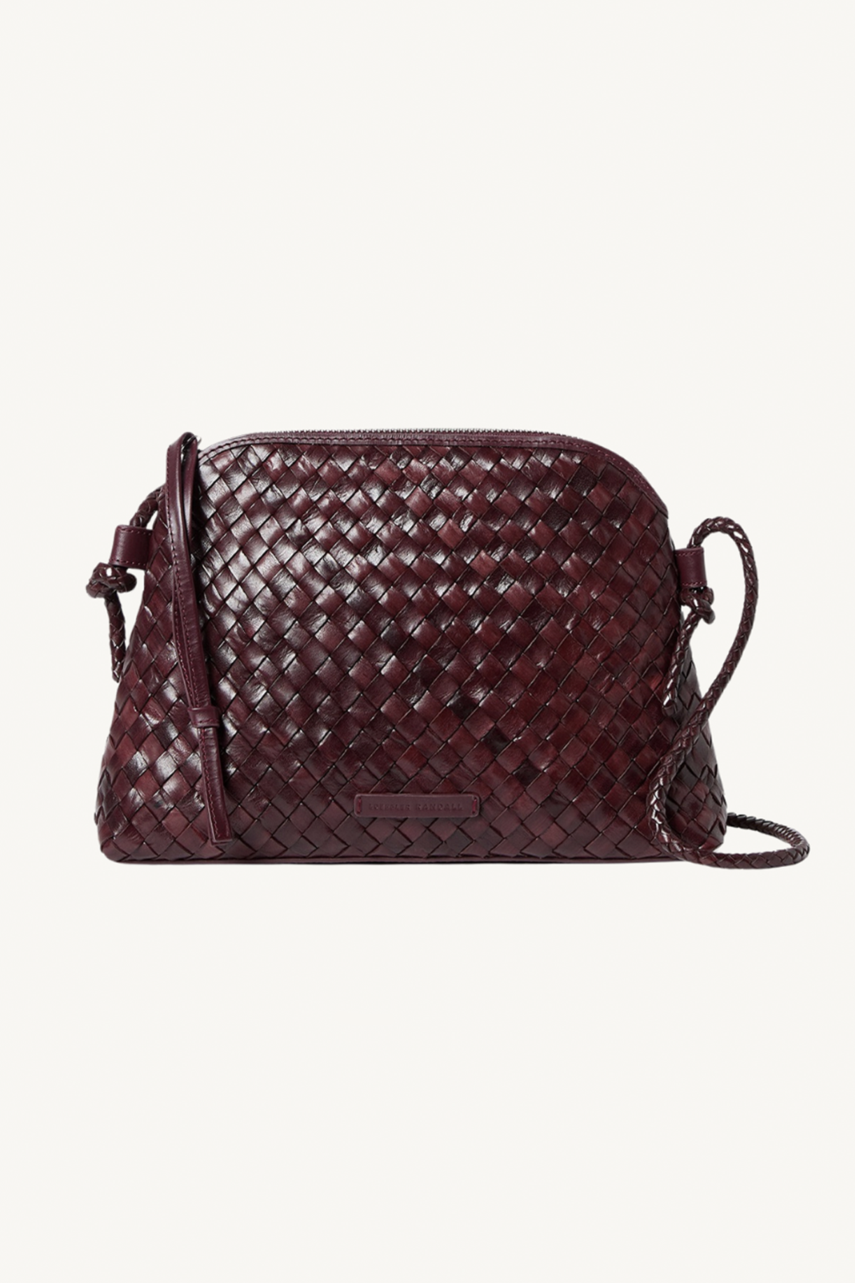 mallory woven crossbody - maroon