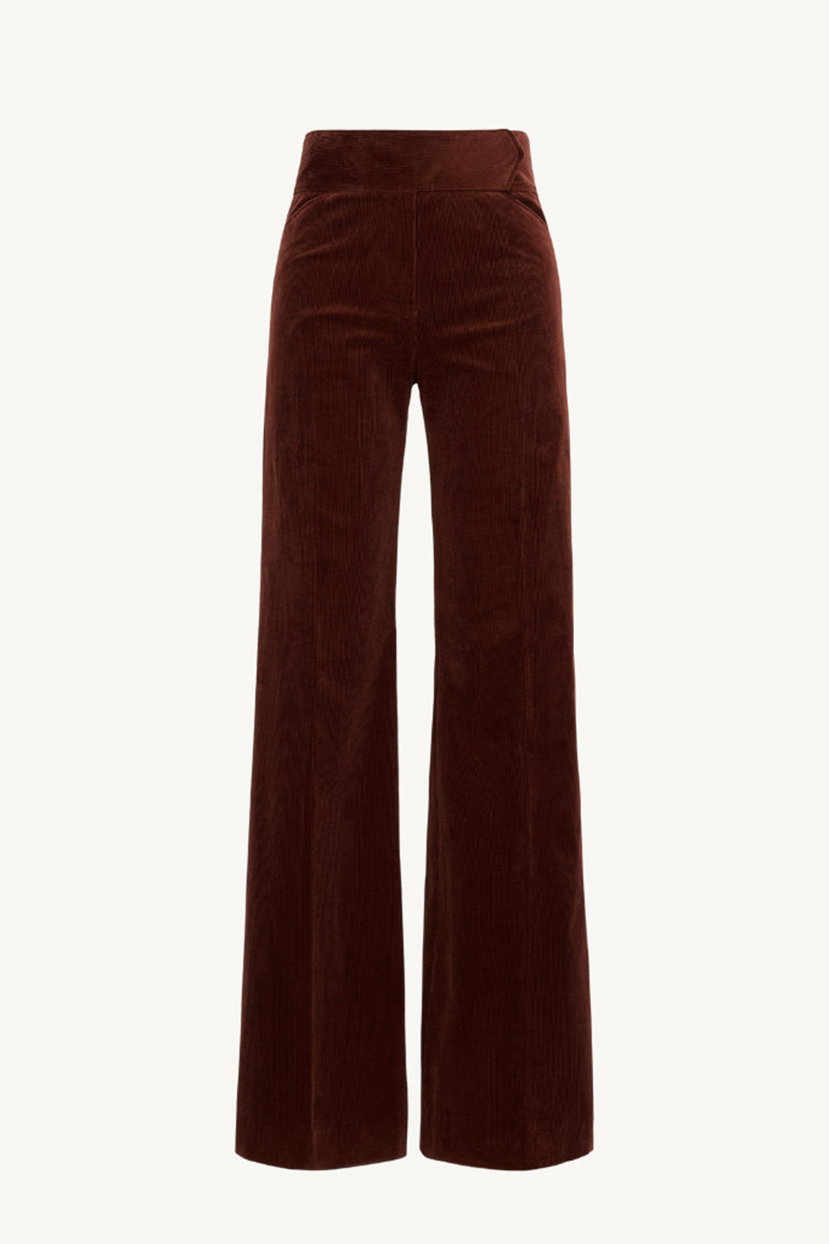 twisted structure pants - maroon