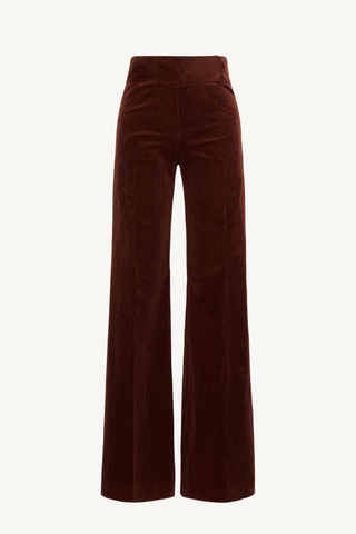 twisted structure pants - maroon