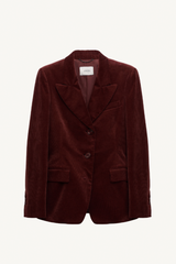 twisted structure jacket - maroon