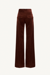 twisted structure pants - maroon
