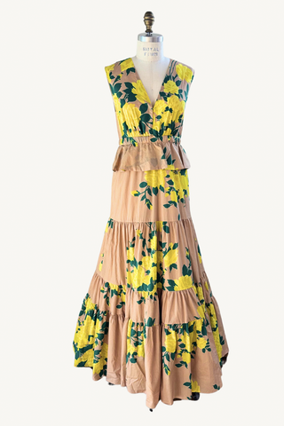 tiered maxi dress - sunshine bouquet