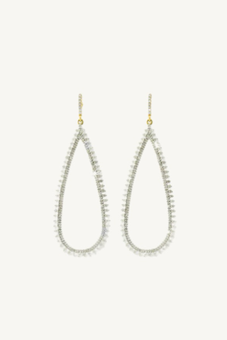medium diamond tear drop earrings