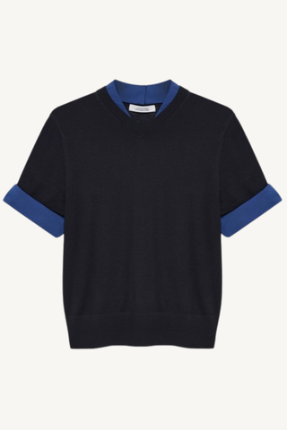 chic merino pullover - ink and midnight