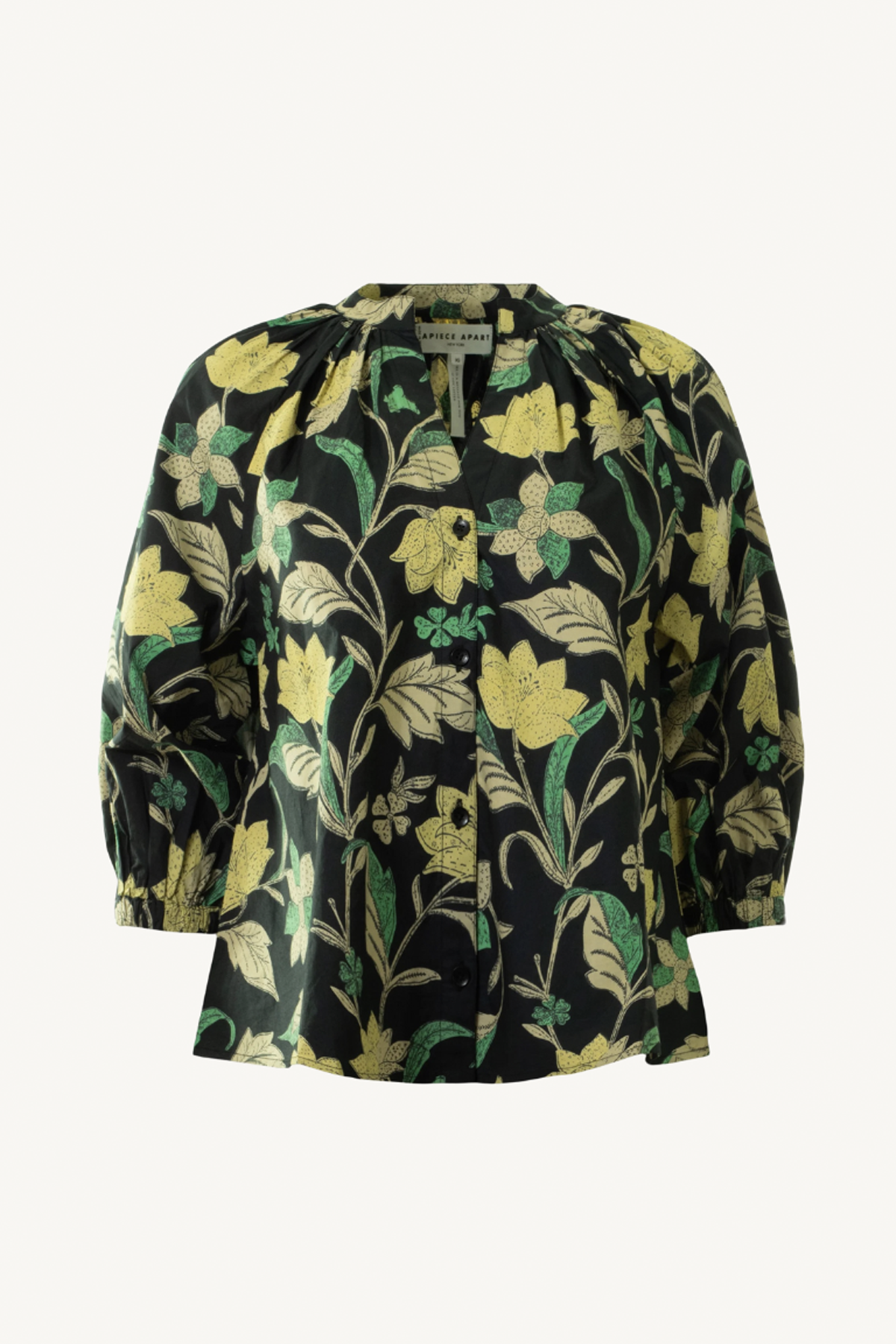messina top - essa floral citron