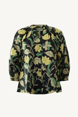 messina top - essa floral citron