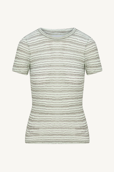 baby tee - pistachio striped