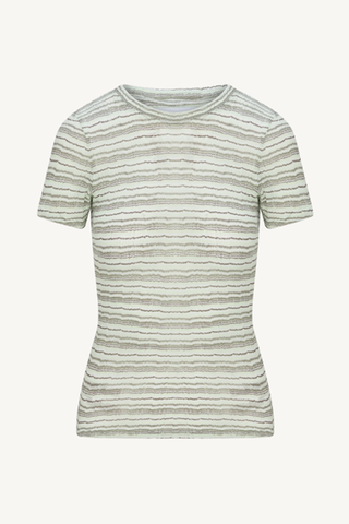baby tee - pistachio striped