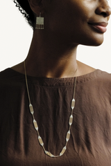minnow necklace - brass with silver solder