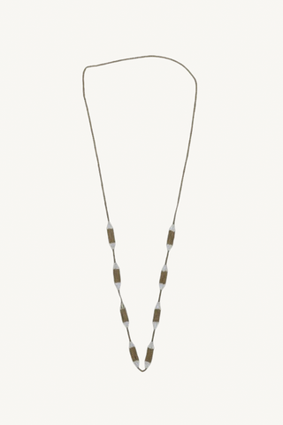 minnow necklace - brass with silver solder