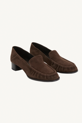 nadia heeled loafer - chocolate