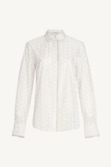naroa blouse - white gold dots