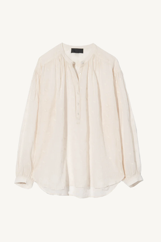 neville blouse - embroidered ivory