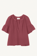 nia top - red dahlia