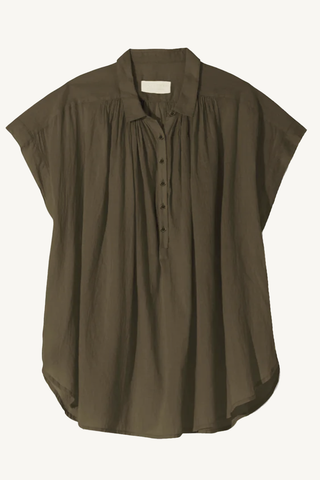 normandy blouse - olive green