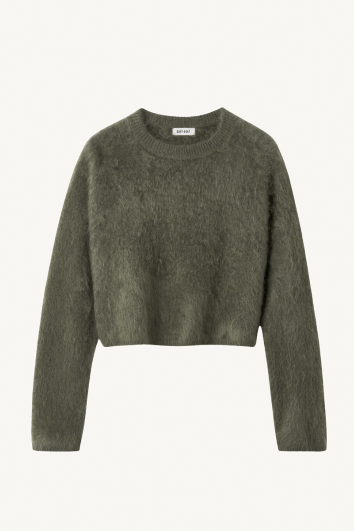 brushed crewneck - olive