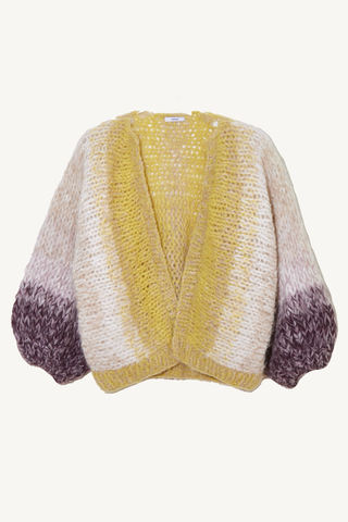 boucle ombre bomber - aubergine/yellow