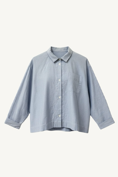 short shirt with one pocket - oxford plain