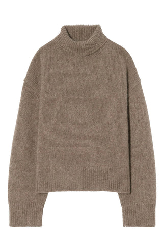 tabitha cashmere sweater - peat melange