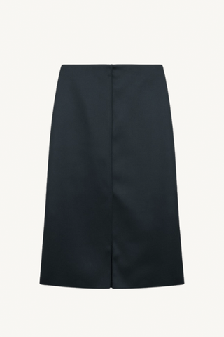 shiny statement skirt - graphite