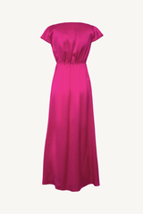 diva long dress - regio fuxia silk