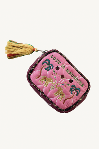 baby love is medecine pouch - pink/red