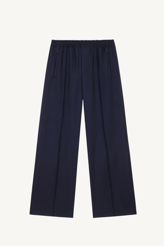 the prep trouser - navy pinstripe