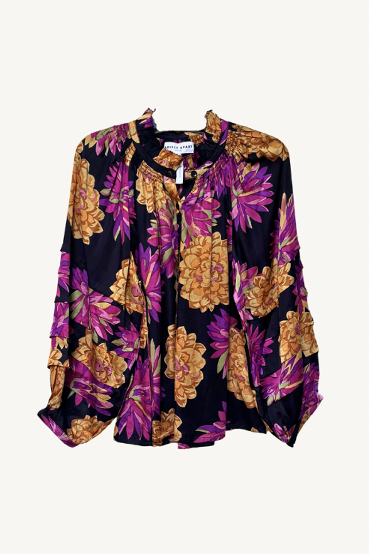 trini top - pom floral
