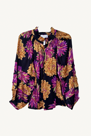 trini top - pom floral