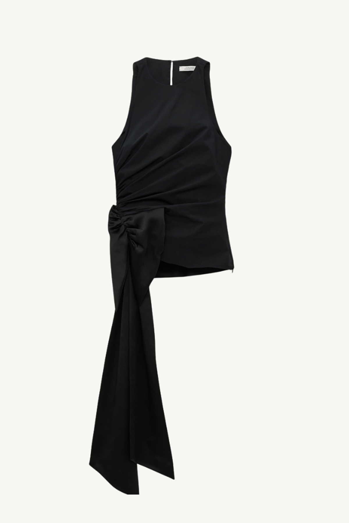 poplin power top - pure black