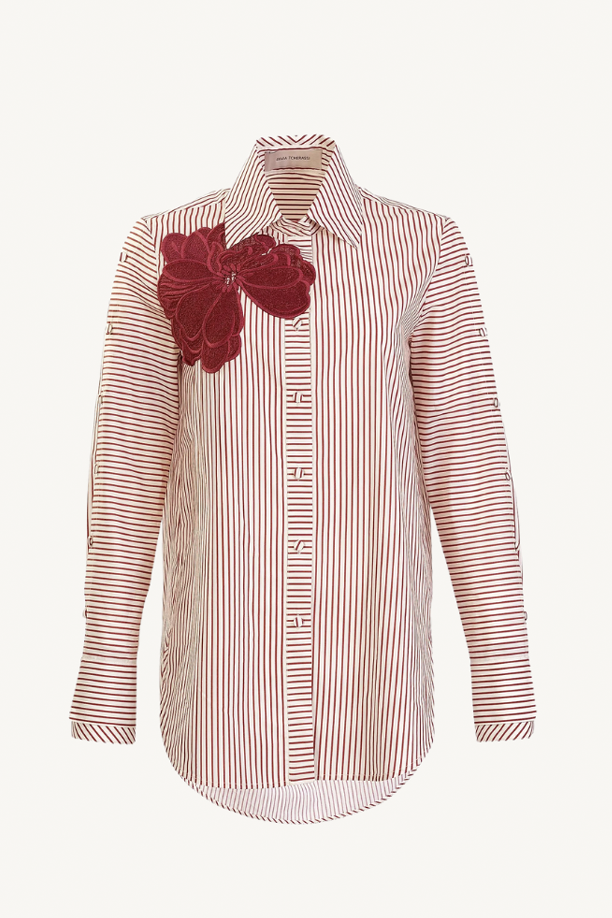 premium blouse - cranberry stripe