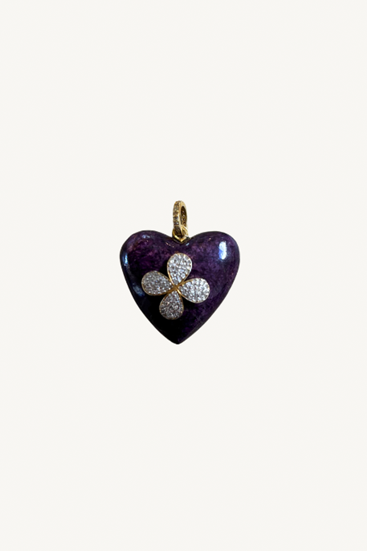 purpurite heart pendant